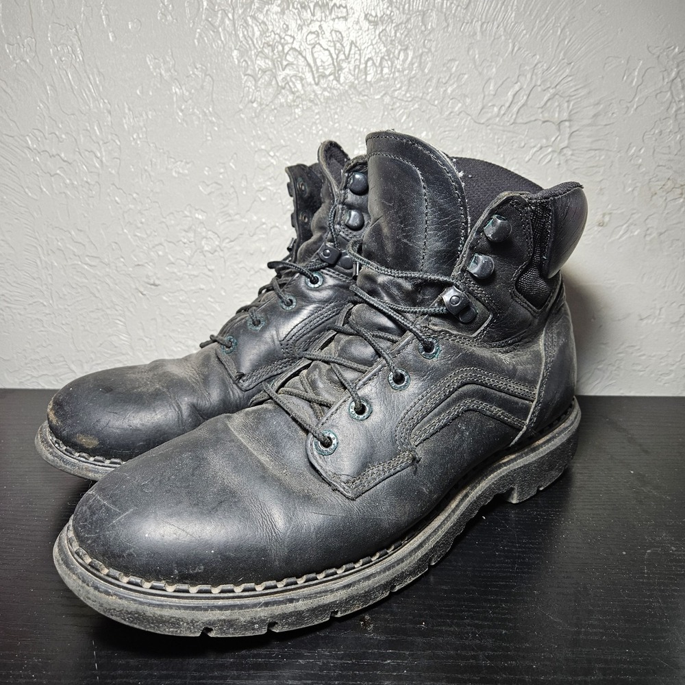Red Wings Shoes Men's 11 Black 923 EH 6" Leather Work Boots Soft Toe USA Made
